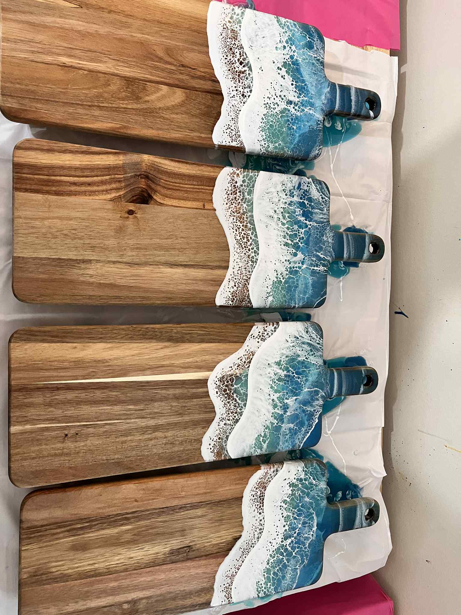 Ocean resin cutting board example