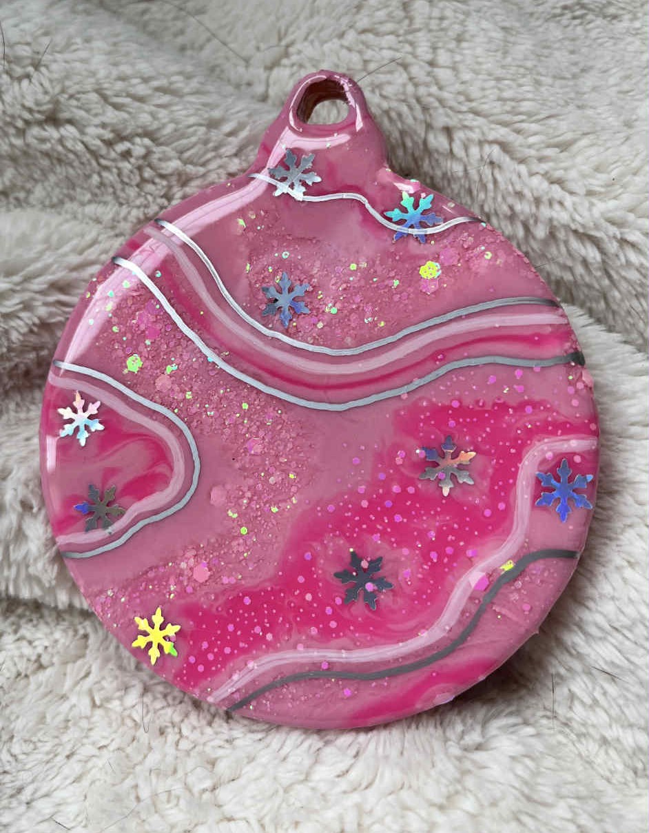 Holiday resin ornaments example